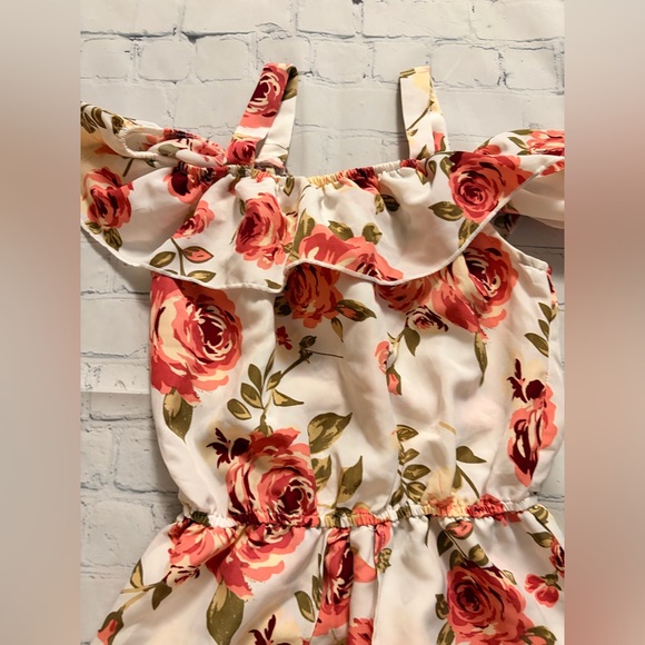 2 Floral Kids Dresses Set size Large - Picture 3 of 9